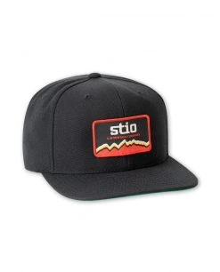 Stio A Mountain Company Hat - Durable & Stylish Outdoor Accessory -Stio Sales Shop A Mountain Company Patch Trucker Hat Black Side