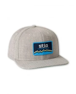 Stio A Mountain Company Hat - Durable & Stylish Outdoor Accessory -Stio Sales Shop A Mountain Company Patch Trucker Hat Gray Heather Side