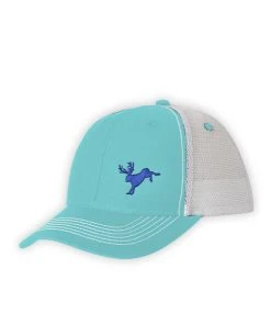 Stio Kids' Bucking Jack Trucker Hat - Stylish & Durable Accessories for Kids -Stio Sales Shop Bucking Jackalope Trucker Surf White S19