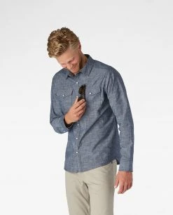 Stio Men's Ashton Chambray Shirt - Durable & Stylish Camp & Hike Shirt -Stio Sales Shop M Ashton Chambray Shirt Dark Chambray 2 d0f444bb 4f4a 4123 9d18 2ca3d4568725