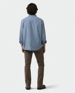 Stio Men's Ashton Chambray Shirt - Durable & Stylish Camp & Hike Shirt -Stio Sales Shop M Ashton Chambray Shirt Light Chambray 5