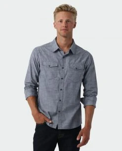 Stio Men's Ashton Chambray Shirt - Durable & Stylish Camp & Hike Shirt -Stio Sales Shop M Ashton Chambray Shirt Medium Chambray 1 baf5caaf 9850 4b2b 9d43 529fe723f471