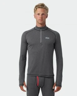 Stio Men's Basis Power Wool™ Zip Neck - Lightweight Baselayer for Hiking, Running, Skiing & Snowboarding -Stio Sales Shop M Basis Power Wool Zip Neck Boundary Black 1 a8bc24c0 18f9 4101 be3e d1c974cf0bc6