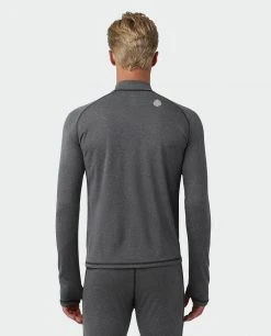 Stio Men's Basis Power Wool™ Zip Neck - Lightweight Baselayer for Hiking, Running, Skiing & Snowboarding -Stio Sales Shop M Basis Power Wool Zip Neck Boundary Black 3 f0d3c0b8 cf8b 4e7c b415 72b2bbaefa03