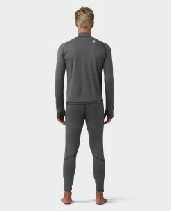 Stio Men's Basis Power Wool™ Zip Neck - Lightweight Baselayer for Hiking, Running, Skiing & Snowboarding -Stio Sales Shop M Basis Power Wool Zip Neck Boundary Black 5 64187945 087a 45cd a8f6 74c4b8556353