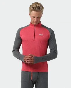 Stio Men's Basis Power Wool™ Zip Neck - Lightweight Baselayer for Hiking, Running, Skiing & Snowboarding -Stio Sales Shop M Basis Power Wool Zip Neck Risk Red 2 e967ffb0 e9fa 44ff 9341 5e8d1bb38ad6