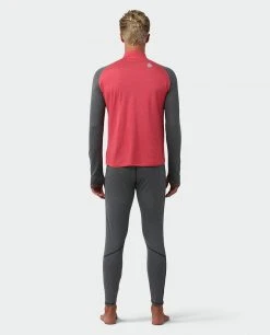Stio Men's Basis Power Wool™ Zip Neck - Lightweight Baselayer for Hiking, Running, Skiing & Snowboarding -Stio Sales Shop M Basis Power Wool Zip Neck Risk Red 5 8ac8a7f1 1ada 424d aa7c 23ec00772edf