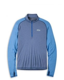 Stio Men's Basis Power Wool™ Zip Neck - Lightweight Baselayer for Hiking, Running, Skiing & Snowboarding -Stio Sales Shop M Basis Powerwool Half Zip Alpine Lake 24bfe831 b952 44db 8f49 84ef5bf0df25