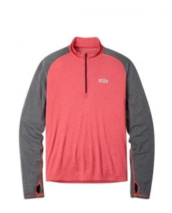 Stio Men's Basis Power Wool™ Zip Neck - Lightweight Baselayer for Hiking, Running, Skiing & Snowboarding