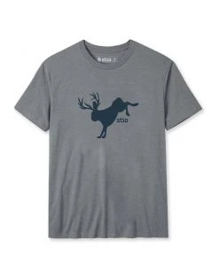 Stio Men's Bucking Jackalope Graphic Tee - Soft Cotton Casual Shirt -Stio Sales Shop M Bucking Jack Stone
