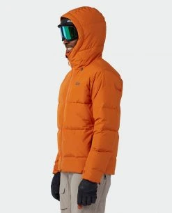 Stio Men's Colter INFINIUM™ Down Jacket - Lightweight, Waterproof, Insulated Jacket for Skiing & Lifestyle -Stio Sales Shop M Colter Infinium Down Jacket Burnt Orange 4