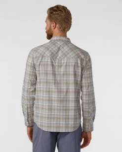 Stio Men's Eddy Drift Long Sleeve Shirt - Comfortable & Stylish Shirt for Outdoor Adventures -Stio Sales Shop M Eddy Drift Shirt LS Pebble Plaid 2