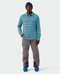 Stio Men's Eddy Slope Shirt - Versatile Camp & Lifestyle Shirt for Ski & Snowboard Enthusiasts -Stio Sales Shop M Eddy Slope Shirt Dusty Denim 5