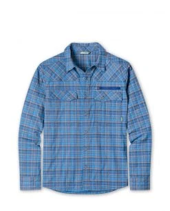 Stio Men's Eddy Slope Shirt - Versatile Camp & Lifestyle Shirt for Ski & Snowboard Enthusiasts -Stio Sales Shop M Eddy Slope Shirt LS Alpine Lake Plaid