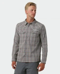Stio Men's Eddy Slope Shirt - Versatile Camp & Lifestyle Shirt for Ski & Snowboard Enthusiasts -Stio Sales Shop M Eddy Slope Shirt LS Powder Fox Plaid 1