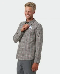 Stio Men's Eddy Slope Shirt - Versatile Camp & Lifestyle Shirt for Ski & Snowboard Enthusiasts -Stio Sales Shop M Eddy Slope Shirt LS Powder Fox Plaid 2