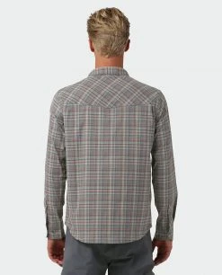 Stio Men's Eddy Slope Shirt - Versatile Camp & Lifestyle Shirt for Ski & Snowboard Enthusiasts -Stio Sales Shop M Eddy Slope Shirt LS Powder Fox Plaid 3