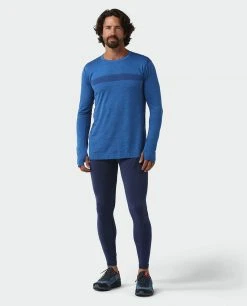 Stio Men's Basis® Seamless Tech Crew - Premium Baselayer for Running, Skiing & Snowboarding -Stio Sales Shop M Full Range Seamless Crew LS Alpine Lake Heather 4