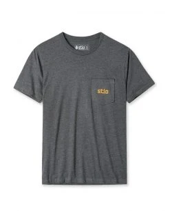 Stio Men's Grand Horizon Tee - Stylish Graphic Tee for Everyday Comfort -Stio Sales Shop M Grand Horizon Tee Charcoal Front