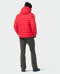 Stio Men's Hometown Down Hooded Jacket - Lightweight Insulated Jacket for Camping, Climbing, & Lifestyle -Stio Sales Shop M Hometown Down Hooded Jacket Risk Red 5