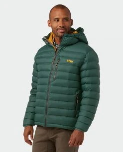Stio Men's Hometown Down Hooded Jacket - Lightweight Insulated Jacket for Camping, Climbing, & Lifestyle -Stio Sales Shop M Hometown Down Hooded Jacket Treeline Green 1