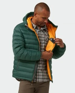 Stio Men's Hometown Down Hooded Jacket - Lightweight Insulated Jacket for Camping, Climbing, & Lifestyle -Stio Sales Shop M Hometown Down Hooded Jacket Treeline Green 3