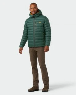 Stio Men's Hometown Down Hooded Jacket - Lightweight Insulated Jacket for Camping, Climbing, & Lifestyle -Stio Sales Shop M Hometown Down Hooded Jacket Treeline Green 6