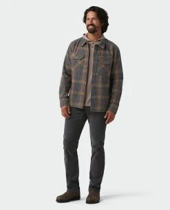 Stio Men's Hutkeeper Flannel Shirt - Premium Camp & Hike Shirt for Outdoor Lifestyle -Stio Sales Shop M Hutkeeper Flannel Shirt Bourbon Plaid 4