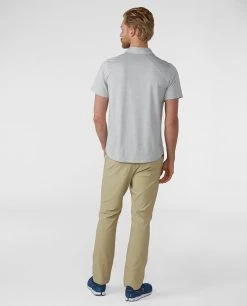 Stio Men's Icefloe Tech Polo SS - Lightweight Hiking & Climbing Shirt -Stio Sales Shop M Icefloe Tech Polo Quiet Gray 4