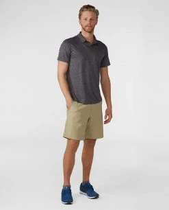 Stio Men's Icefloe Tech Polo SS - Lightweight Hiking & Climbing Shirt -Stio Sales Shop M Icefloe Tech Polo Scorched Rock 3