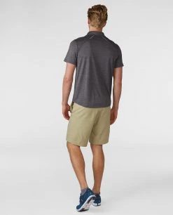 Stio Men's Icefloe Tech Polo SS - Lightweight Hiking & Climbing Shirt -Stio Sales Shop M Icefloe Tech Polo Scorched Rock 4