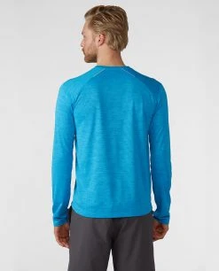 Stio Men's Icefloe Tech Tee LS - Lightweight Long-Sleeve Shirt for Outdoor Adventures -Stio Sales Shop M Icefloe Tech Tee LS Rapid Blue 2