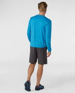 Stio Men's Icefloe Tech Tee LS - Lightweight Long-Sleeve Shirt for Outdoor Adventures -Stio Sales Shop M Icefloe Tech Tee LS Rapid Blue 4