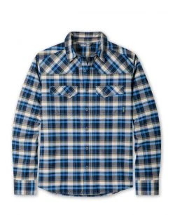 Stio Men's Junction Midweight Flannel Shirt - Camp, Lifestyle, Ski & Snowboard -Stio Sales Shop M Junction Midweight Flannel Shirt Alpine Lake Plaid