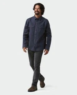 Stio Men's Junction Midweight Flannel Shirt - Camp, Lifestyle, Ski & Snowboard -Stio Sales Shop M Junction Midweight Flannel Shirt Mountain Shadow Heather 4