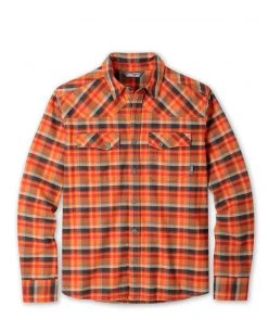 Stio Men's Junction Midweight Flannel Shirt - Camp, Lifestyle, Ski & Snowboard -Stio Sales Shop M Junction Midweight Flannel Shirt Risk Red Plaid