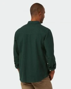 Stio Men's Junction Midweight Flannel Shirt - Camp, Lifestyle, Ski & Snowboard -Stio Sales Shop M Junction Midweight Flannel Shirt Treeline Green 3