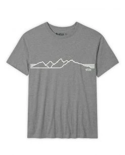 Stio Men's Teton Elevations Graphic Tee - Comfortable & Stylish -Stio Sales Shop M Linear Teton Tee Stone Heather