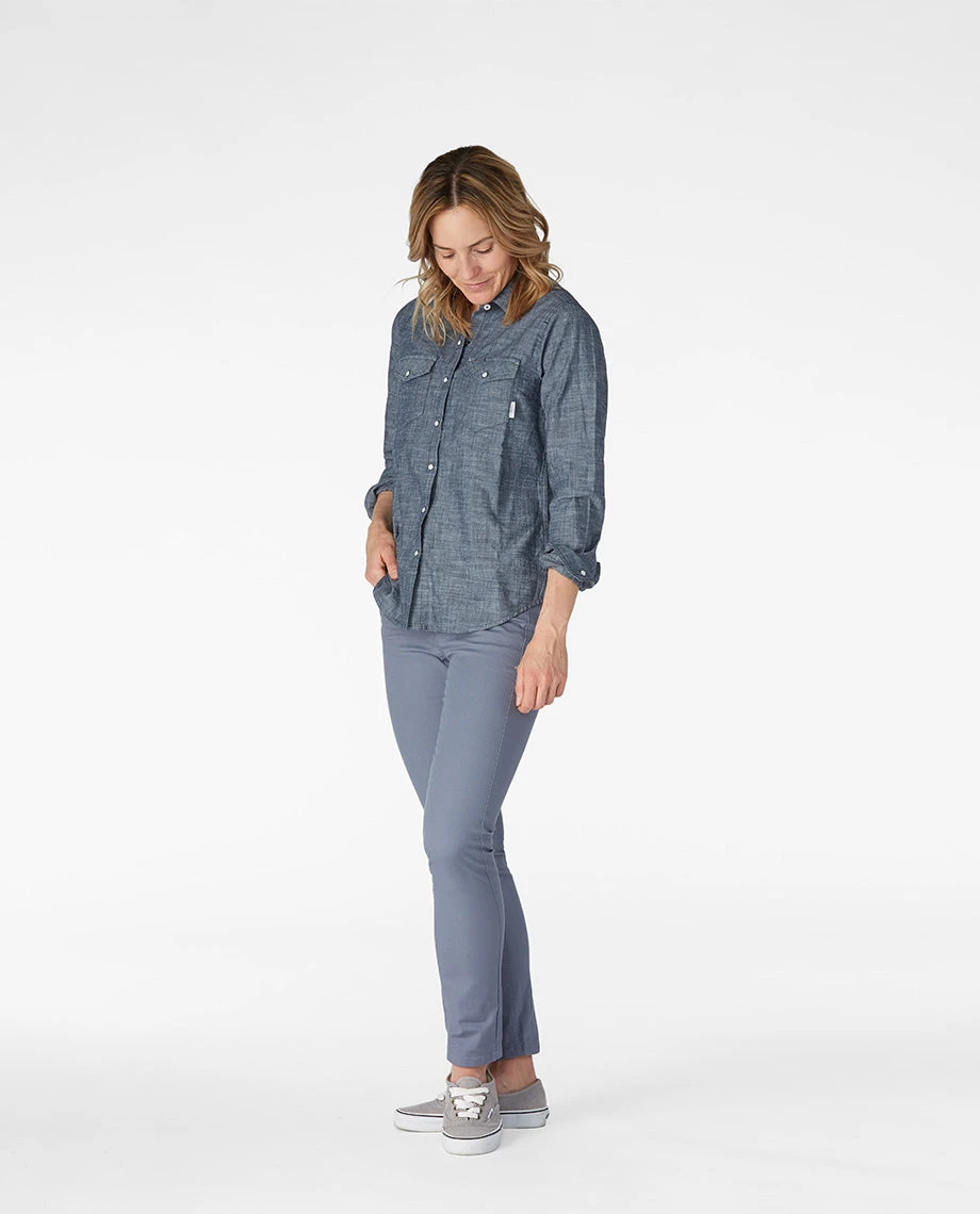 Stio Women's Ashton Chambray Shirt - Stylish & Comfortable Casual Shirt 4 Stio Women's Ashton Chambray Shirt - Stylish & Comfortable Casual Shirt - Image 4