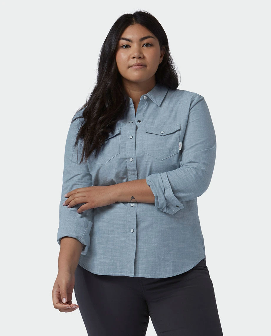 Stio Women's Ashton Chambray Shirt - Stylish & Comfortable Casual Shirt 7 Stio Women's Ashton Chambray Shirt - Stylish & Comfortable Casual Shirt - Image 7