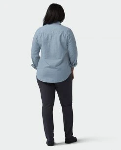 Stio Women's Ashton Chambray Shirt - Stylish & Comfortable Casual Shirt 32 Stio Women's Ashton Chambray Shirt - Stylish & Comfortable Casual Shirt -Stio Sales Shop W Ashton Chambray Shirt Light Chambray Alt 5