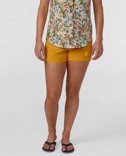 Stio Women's CFS Board Shorts - Lightweight & Quick-Drying Hiking & Paddle Shorts -Stio Sales Shop W CFS Board Short Amber Resin 1