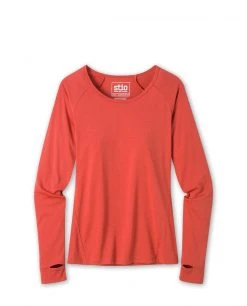 Stio Women's Divide Tee LS - Lightweight Long Sleeve Shirt for Camping, Hiking, and Outdoor Lifestyle -Stio Sales Shop W Divide Tech Tee LS Azalea Bloom Heather