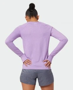 Stio Women's Divide Tee LS - Lightweight Long Sleeve Shirt for Camping, Hiking, and Outdoor Lifestyle -Stio Sales Shop W Divide Tech Tee LS Lavender Field Heather 4 Top