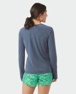 Stio Women's Divide Tee LS - Lightweight Long Sleeve Shirt for Camping, Hiking, and Outdoor Lifestyle -Stio Sales Shop W Divide Tech Tee LS Mountain Shadow Heather 4 Top