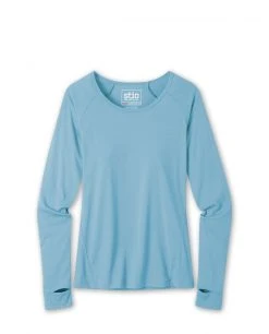 Stio Women's Divide Tee LS - Lightweight Long Sleeve Shirt for Camping, Hiking, and Outdoor Lifestyle -Stio Sales Shop W Divide Tech Tee LS Summer Cloud Heather