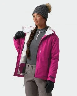 Stio Women's Doublecharge Insulated Jacket - Winter Ski & Snowboard Jacket -Stio Sales Shop W Doublecharge Insulated Jacket Backyard Berry 3