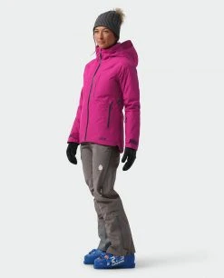 Stio Women's Doublecharge Insulated Jacket - Winter Ski & Snowboard Jacket -Stio Sales Shop W Doublecharge Insulated Jacket Backyard Berry 5