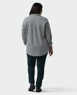 Stio Women's Dovetail Lightweight Flannel Shirt - Soft Camp & Lifestyle Shirt 59 Stio Women's Dovetail Lightweight Flannel Shirt - Soft Camp & Lifestyle Shirt -Stio Sales Shop W Dovetail Flannel Shirt Moon Dust Alt 5