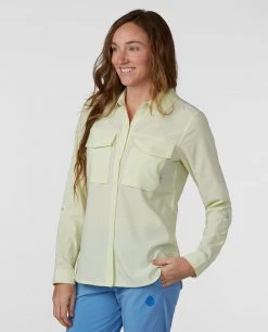 Stio Women's Eddy Guide Long Sleeve Shirt - Camp & Paddle Comfort -Stio Sales Shop W Eddy Guide Shirt Honey Dew 1